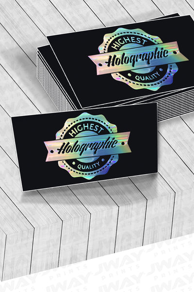 Raised Holographic Foil Business Cards